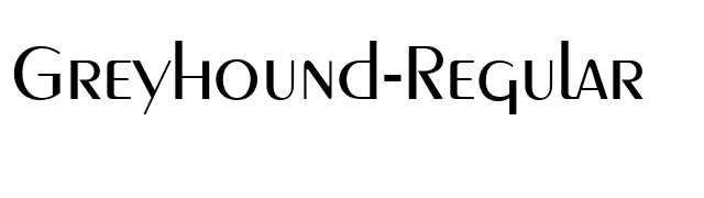 Greyhound-Regular font preview