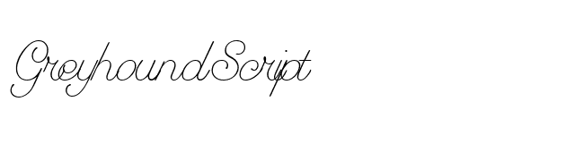 GreyhoundScript font preview