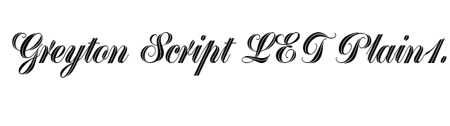 Greyton Script LET Plain1.0 font preview