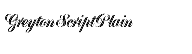 GreytonScriptPlain font preview