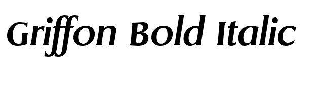 Griffon Bold Italic font preview