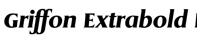 Griffon Extrabold Italic font preview