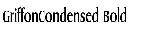 GriffonCondensed Bold font preview