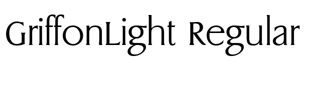 GriffonLight Regular font preview