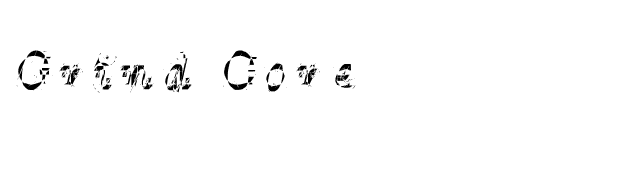 Grind Core font preview