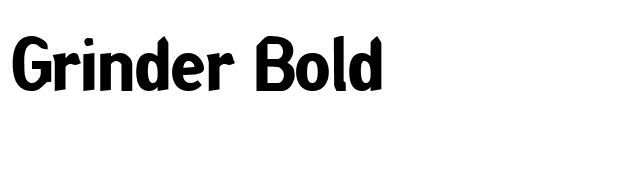 Grinder Bold font preview