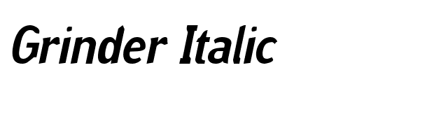 Grinder Italic font preview