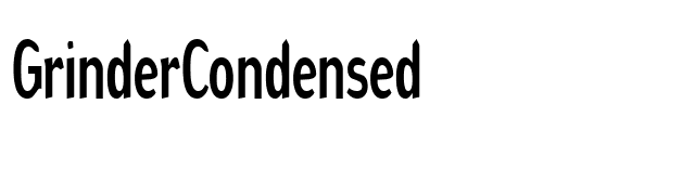 GrinderCondensed font preview