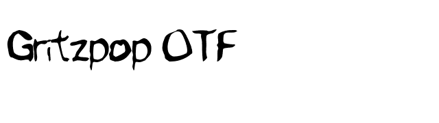 Gritzpop OTF font preview