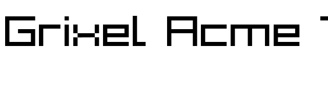 Grixel Acme 7 Wide font preview