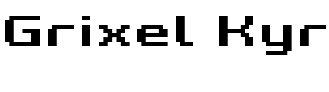 Grixel Kyrou 7 Wide Bold Xtnd font preview