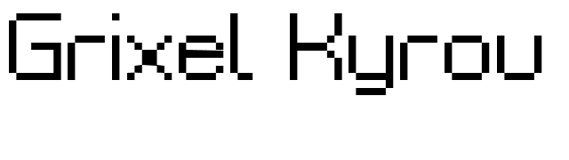 Grixel Kyrou 9 Regular font preview