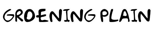 Groening Plain font preview