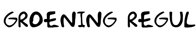 Groening Regular font preview