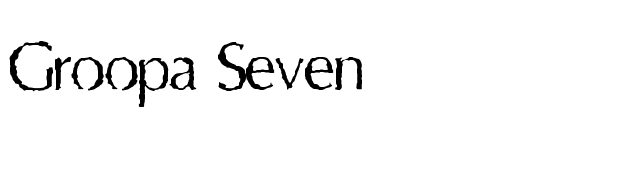 Groopa Seven font preview