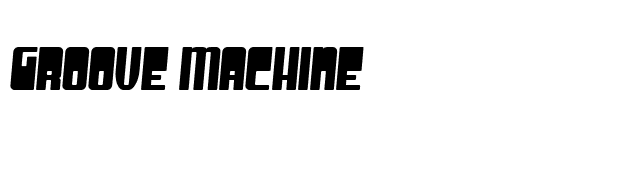 Groove Machine font preview