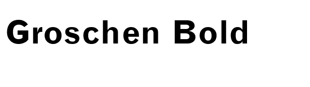 Groschen Bold font preview