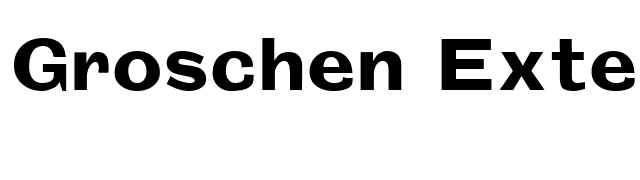 Groschen Extended Regular font preview