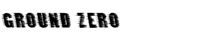 Ground Zero font preview