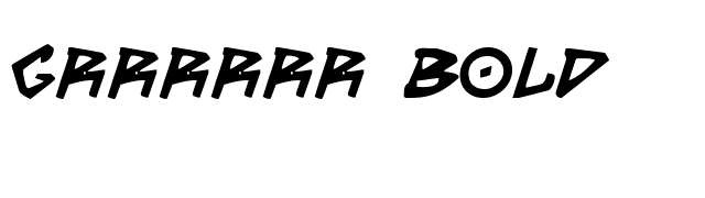 Grrrrrr Bold font preview