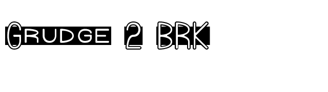 Grudge 2 BRK font preview