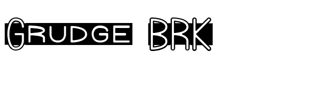 Grudge BRK font preview