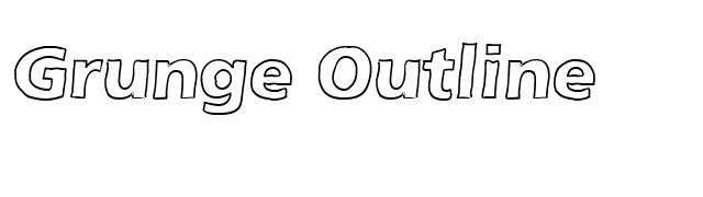 Grunge Outline font preview