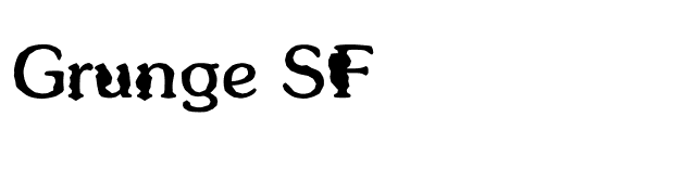 Grunge SF font preview