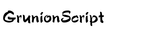 GrunionScript font preview