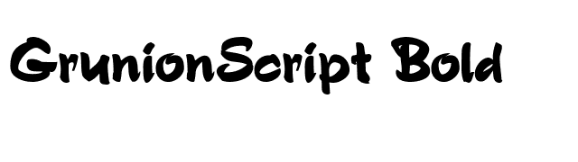 GrunionScript Bold font preview