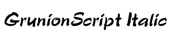 GrunionScript Italic font preview