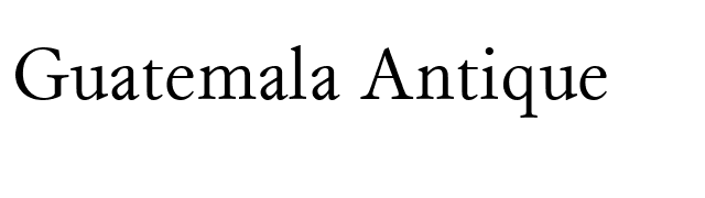 Guatemala Antique font preview