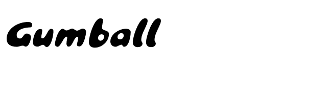 Gumball font preview