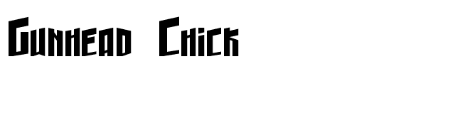 Gunhead Chick font preview