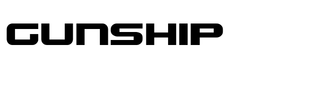 Gunship font preview