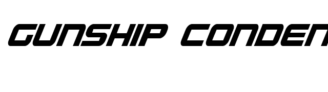 Gunship Condensed Italic font preview