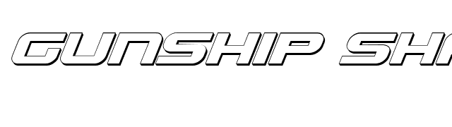 Gunship Shadow Italic font preview