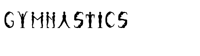 Gymnastics font preview
