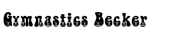 Gymnastics Becker font preview