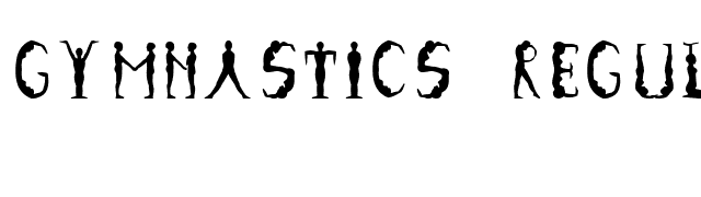 Gymnastics Regular font preview