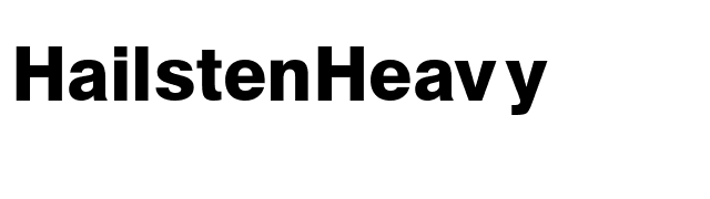 HailstenHeavy font preview