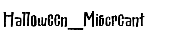 Halloween_Miscreant font preview