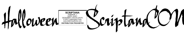 Halloween_ScriptanaCOND font preview