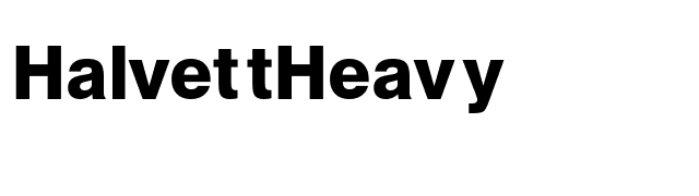 HalvettHeavy font preview