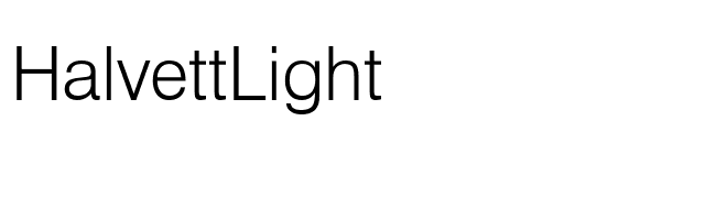 HalvettLight font preview