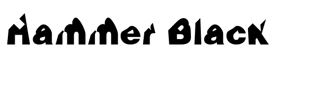 Hammer Black font preview