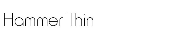 Hammer Thin font preview