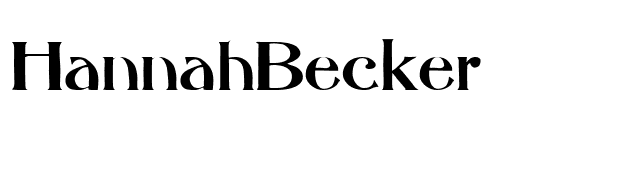 HannahBecker font preview