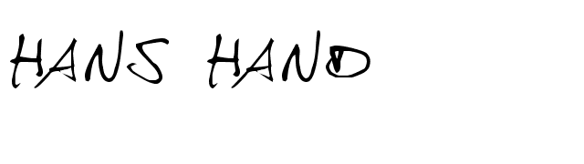 Hans Hand font preview