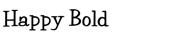 Happy Bold font preview